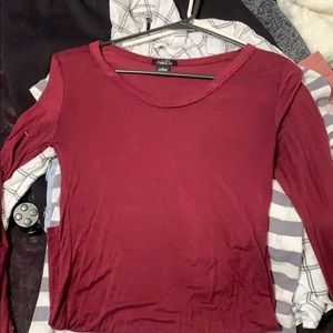 Long sleeve maroon shirt